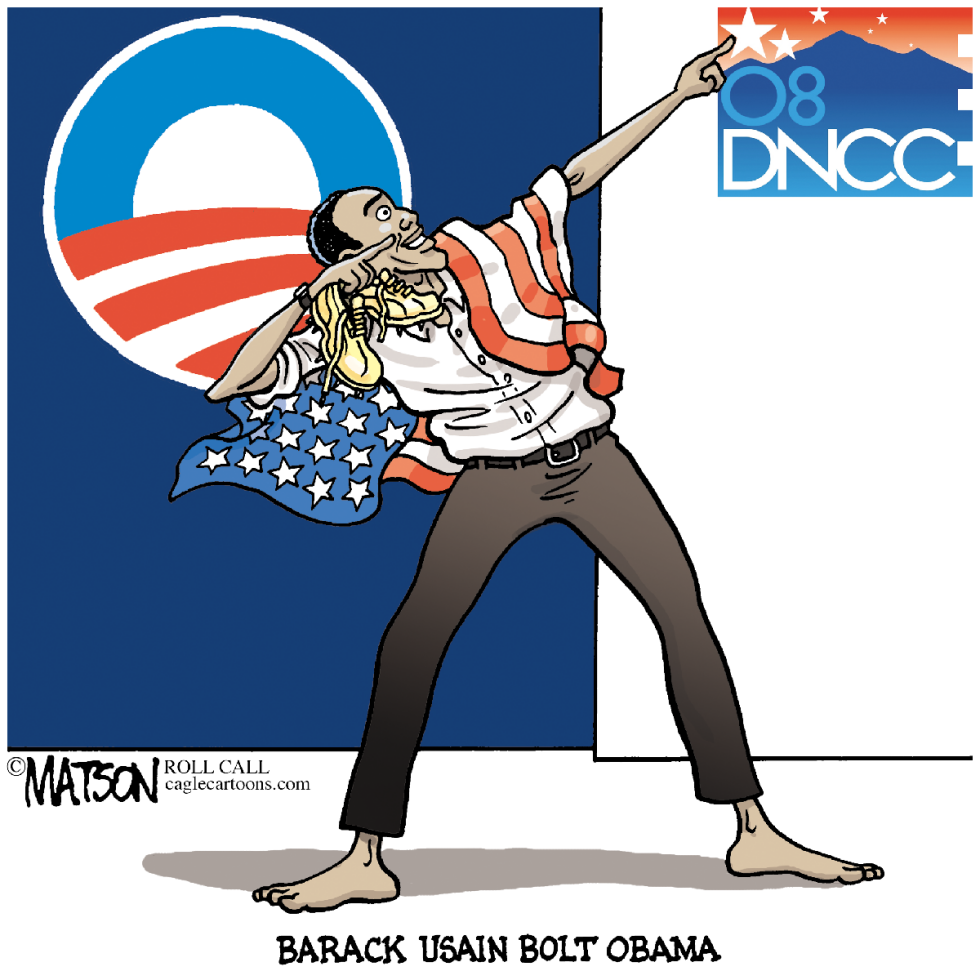  BARACK USAIN BOLT OBAMA  by RJ Matson