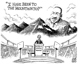 OBAMA MOUNTAINTOP by Adam Zyglis