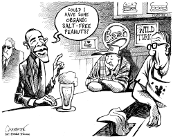 A BEER WITH OBAMA by Patrick Chappatte