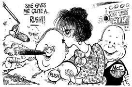 SARAH GIVES RUSH A RUSH by Mike Lane