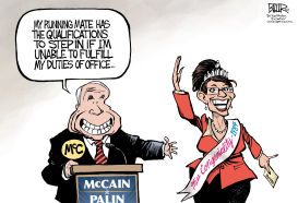 MCCAIN AND THE BEAUTY QUEEN by Nate Beeler