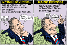 IN TIMES OF CRISIS RAISE PRICES by Wolverton