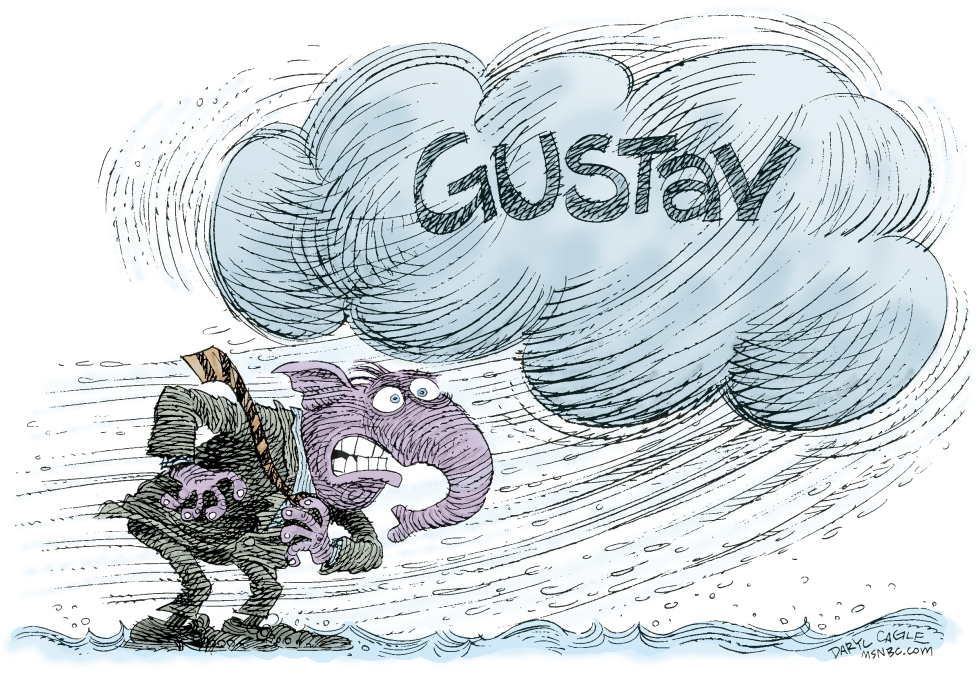  REPUBLICAN CONVENTION AND HURRICANE by Daryl Cagle