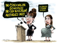 PALIN PREGNANT DAUGHTER by Daryl Cagle