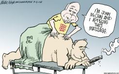 BIG OIL MASSAGE by Mike Keefe