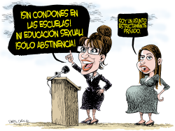 LA HIJA EMBARAZADA DE PALIN  by Daryl Cagle