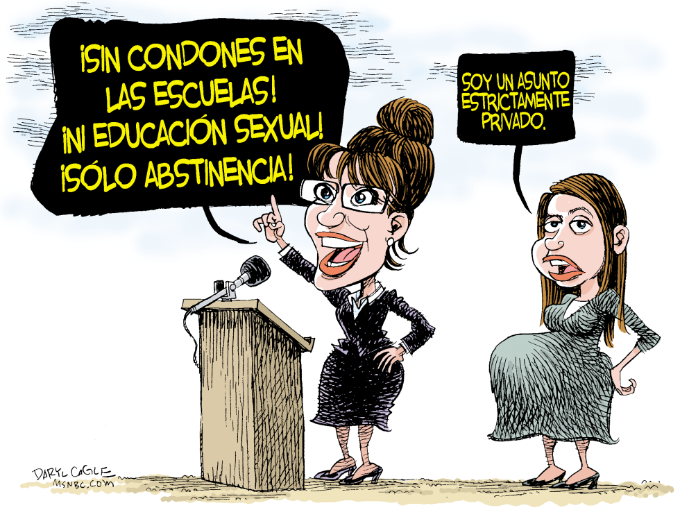  LA HIJA EMBARAZADA DE PALIN  by Daryl Cagle