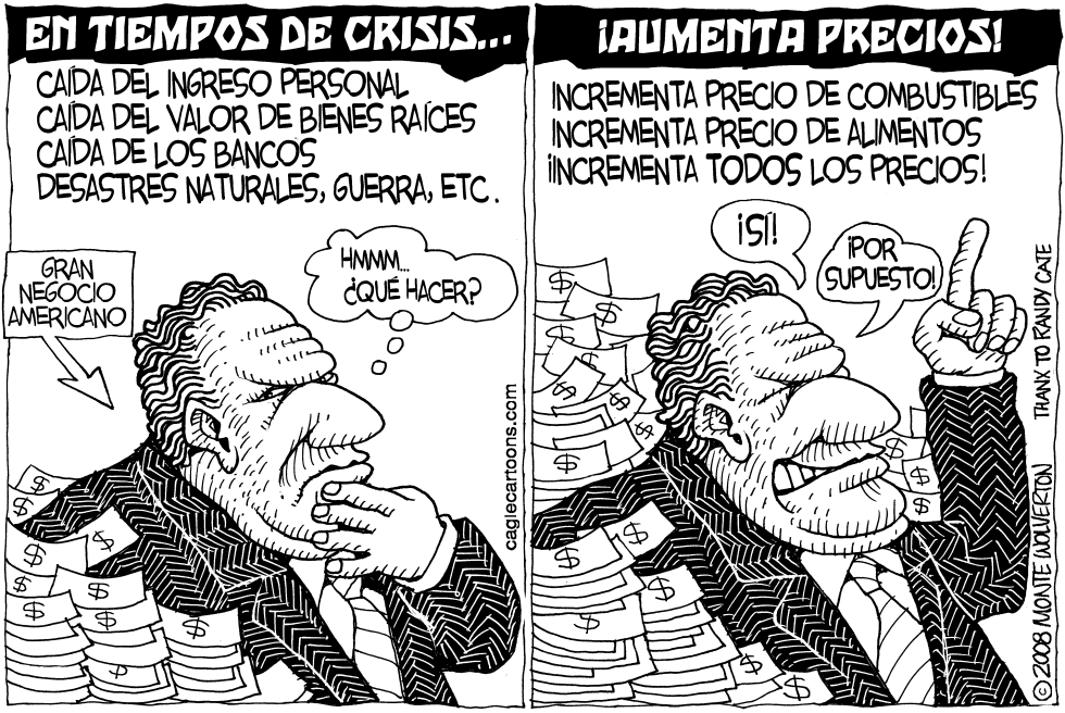  EN TIEMPOS DE CRISIS AUMENTA PRECIOS by Wolverton