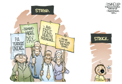 PA  TEACHER STRIKES by John Cole