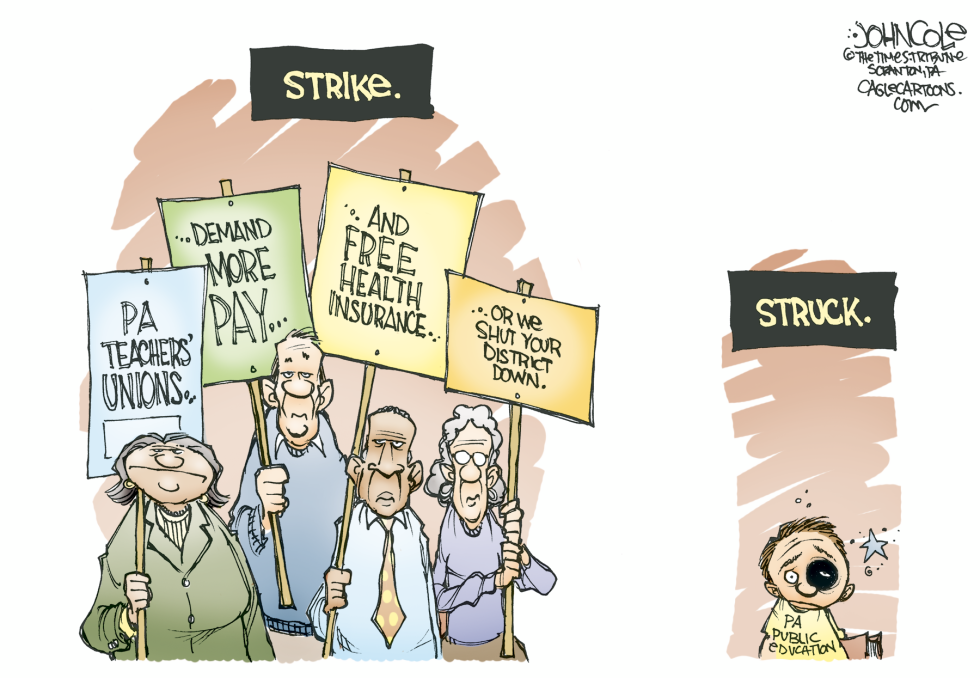  PA  TEACHER STRIKES by John Cole