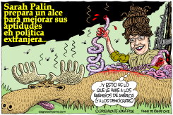 PALIN SE PREPARA PARA LA POLITICA EXTRANJERA  by Wolverton