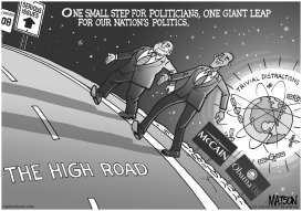 ONE SMALL STEP FOR POLITICIANS by RJ Matson