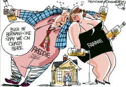 FANNIE AND FREDDIE  by Pat Bagley