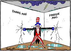 FANNIE AND FREDDIE SAVED by Bob Englehart