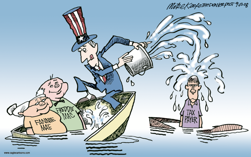  FANNIE AND FREDDIE BAILOUT by Mike Keefe