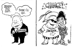 MCCAIN CHANGE    OF CLOTHES by Mike Lane