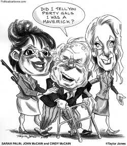 JOHN MCCAIN, CINDY MCCAIN AND SARAH PALIN by Taylor Jones