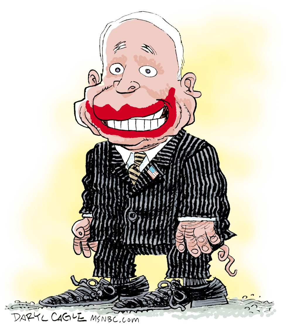  MCCAIN LAPIZ LABIAL EN UN CERDO  by Daryl Cagle