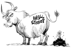 WALL STREET BULL YUCK by Daryl Cagle