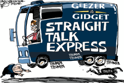 MCCAIN BUS  by Pat Bagley