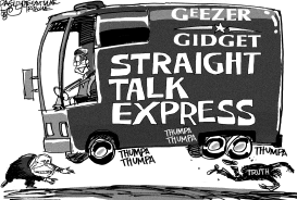 MCCAIN BUS by Pat Bagley