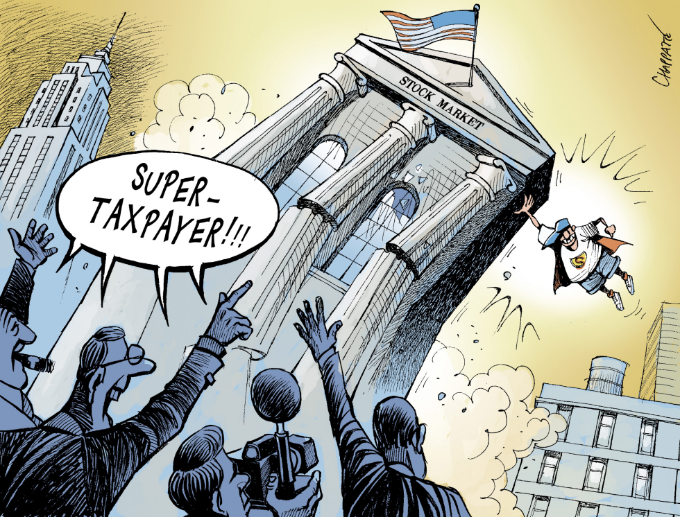  THE ECONOMY SAVED  by Patrick Chappatte