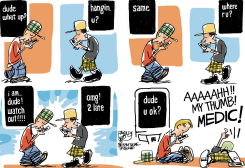 TEXT MESSAGING by Pat Bagley