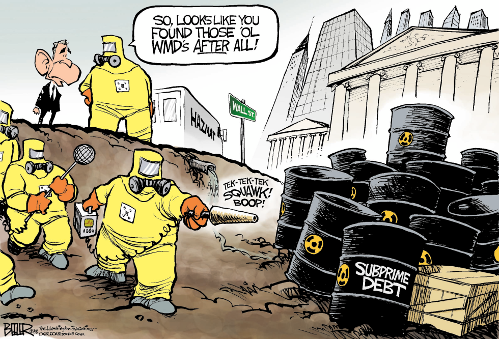  WALL STREET WMDS by Nate Beeler