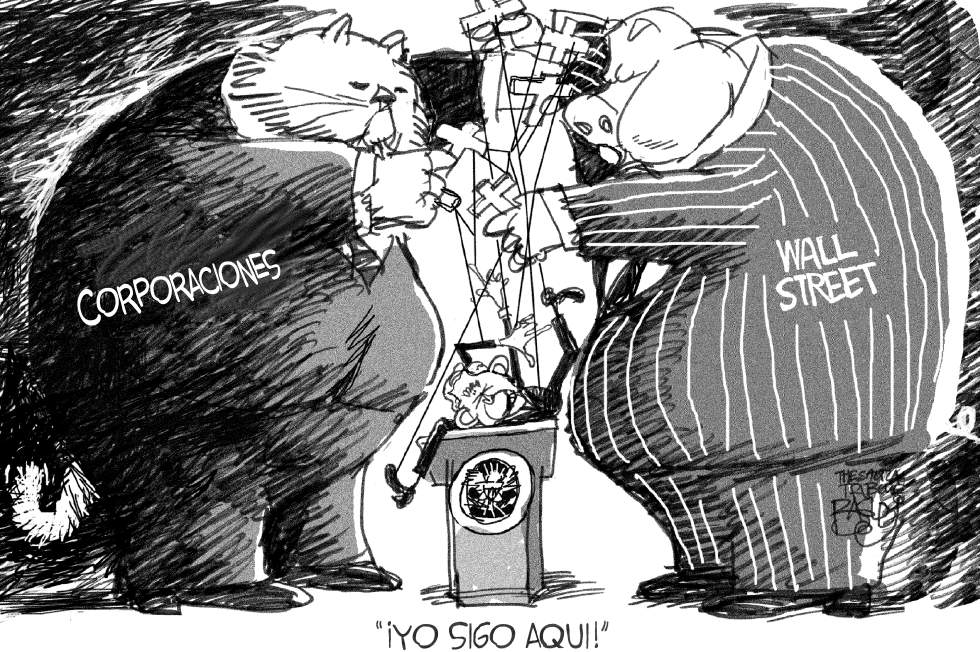  EL GATO GORDO, EL CERDO Y BUSH by Pat Bagley