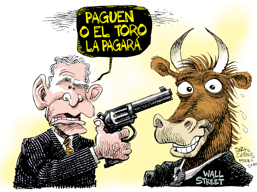  EXTREMO DEL RESCATE FINANCIERO DE WALL STREET  by Daryl Cagle