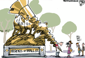 WALL STREET HEROES by Pat Bagley