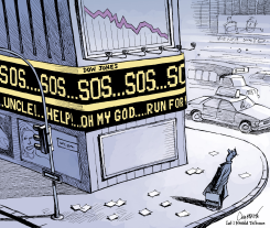 STOCK MARKET PANIC  by Patrick Chappatte