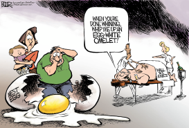 NEST EGG-WHITE OMELET by Nate Beeler