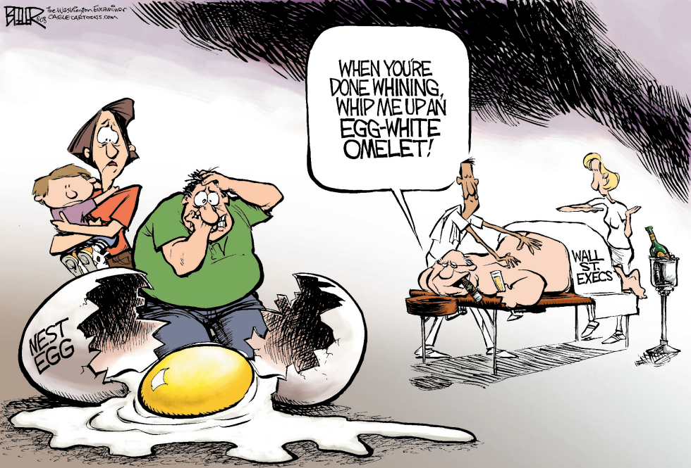  NEST EGG-WHITE OMELET by Nate Beeler