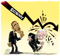 OBAMA MCCAIN AND THE ECONOMY by Daryl Cagle