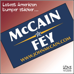 NEW AMERICAN BUMPER STICKER by Aislin