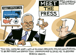 POWELL ENDORSES OBAMA by David Fitzsimmons