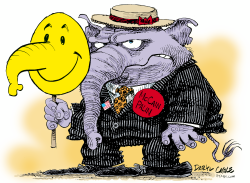 MCCAIN PALIN REPUBLICAN HAPPY FACE by Daryl Cagle