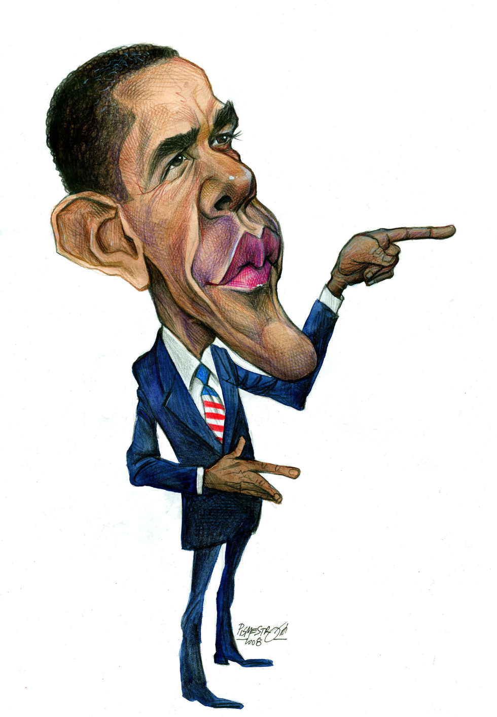  BARACK OBAMA PORTRAIT  by Petar Pismestrovic