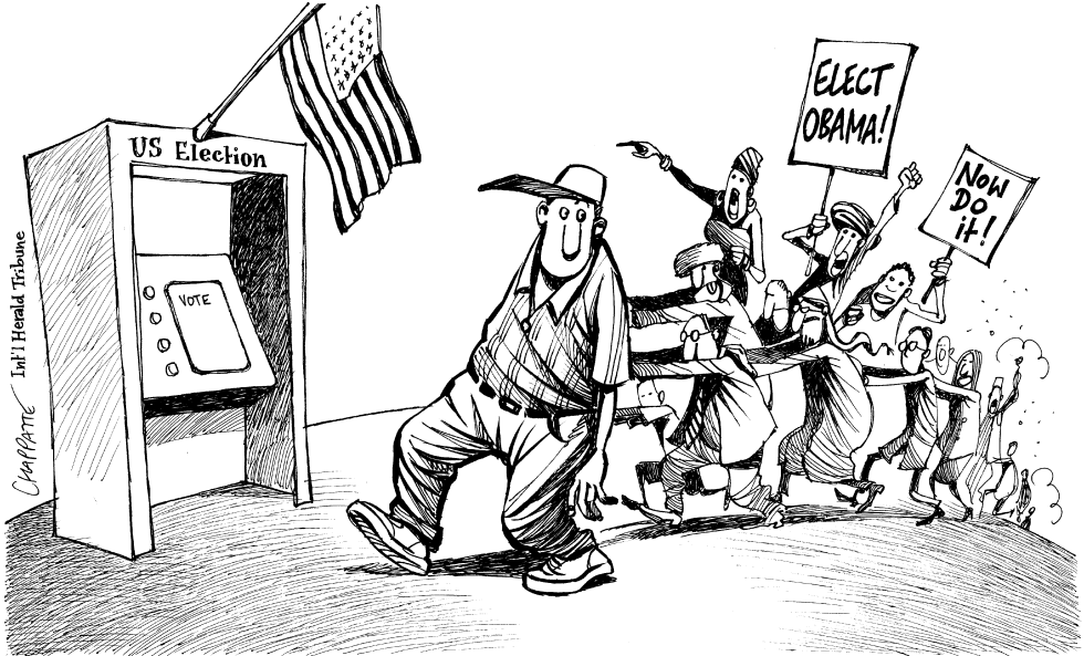  THE WORLD IS VOTING FOR OBAMA by Patrick Chappatte