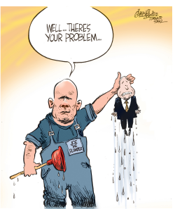 JOE THE PLUMBER AT WORK by Patrick Corrigan