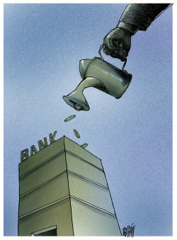 MORE MONEY FOR BANKS by Angel Boligan