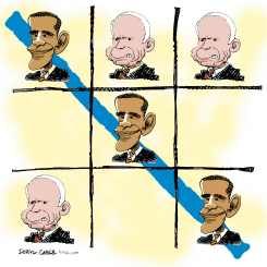 OBAMA WINS GAME  by Daryl Cagle