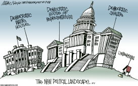 NEW POLITICAL LANDSCAPE by Mike Keefe