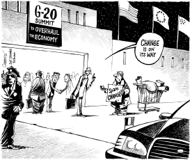 WORLD SUMMIT ON THE ECONOMY by Patrick Chappatte