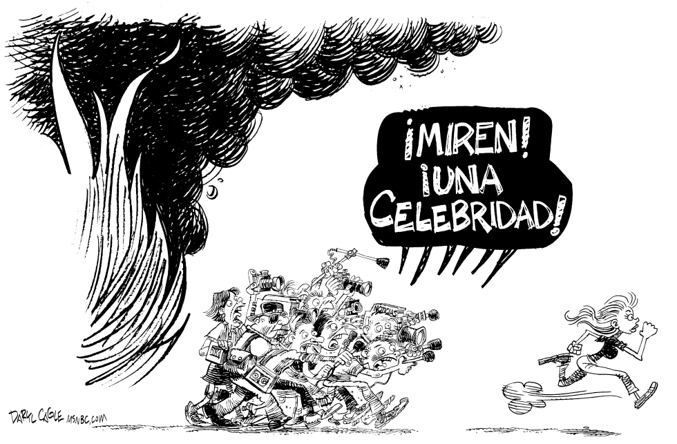  INCENDIOS, CELEBRIDADES Y LOS MEDIOS by Daryl Cagle