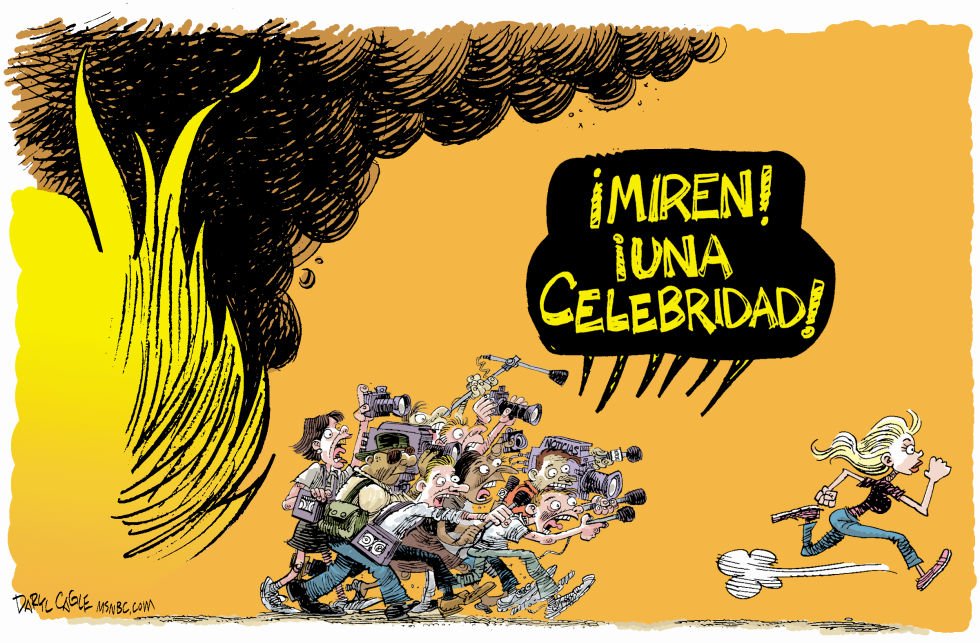  INCENDIOS, CELEBRIDADES Y LOS MEDIOS  by Daryl Cagle