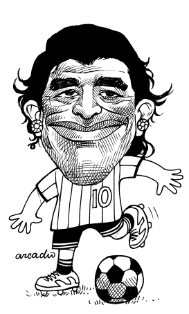 DIEGO MARADONA ARG  by Arcadio Esquivel