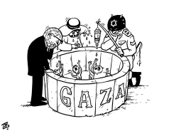 HUNGER OF GAZA CHILDREN by Emad Hajjaj