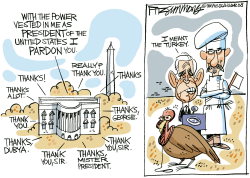 TURKEY PARDON  by David Fitzsimmons